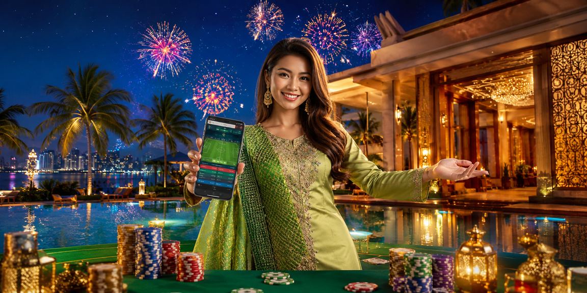Pengguna Kuala Lumpur menikmati hiburan kasino mudah alih winway sempena Hari Raya